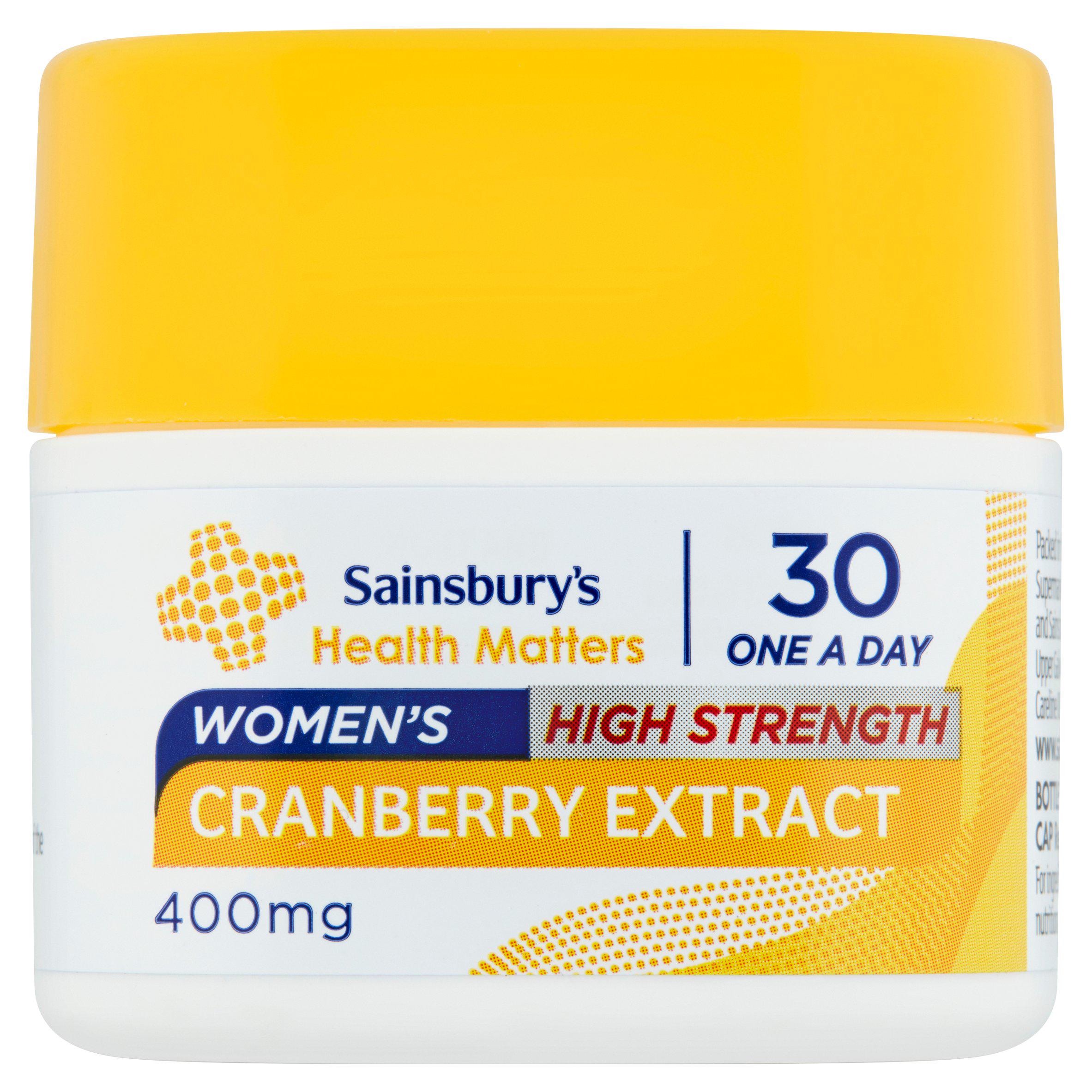 Sainsbury's Cranberry Supplement x30 400mg GOODS Sainsburys   