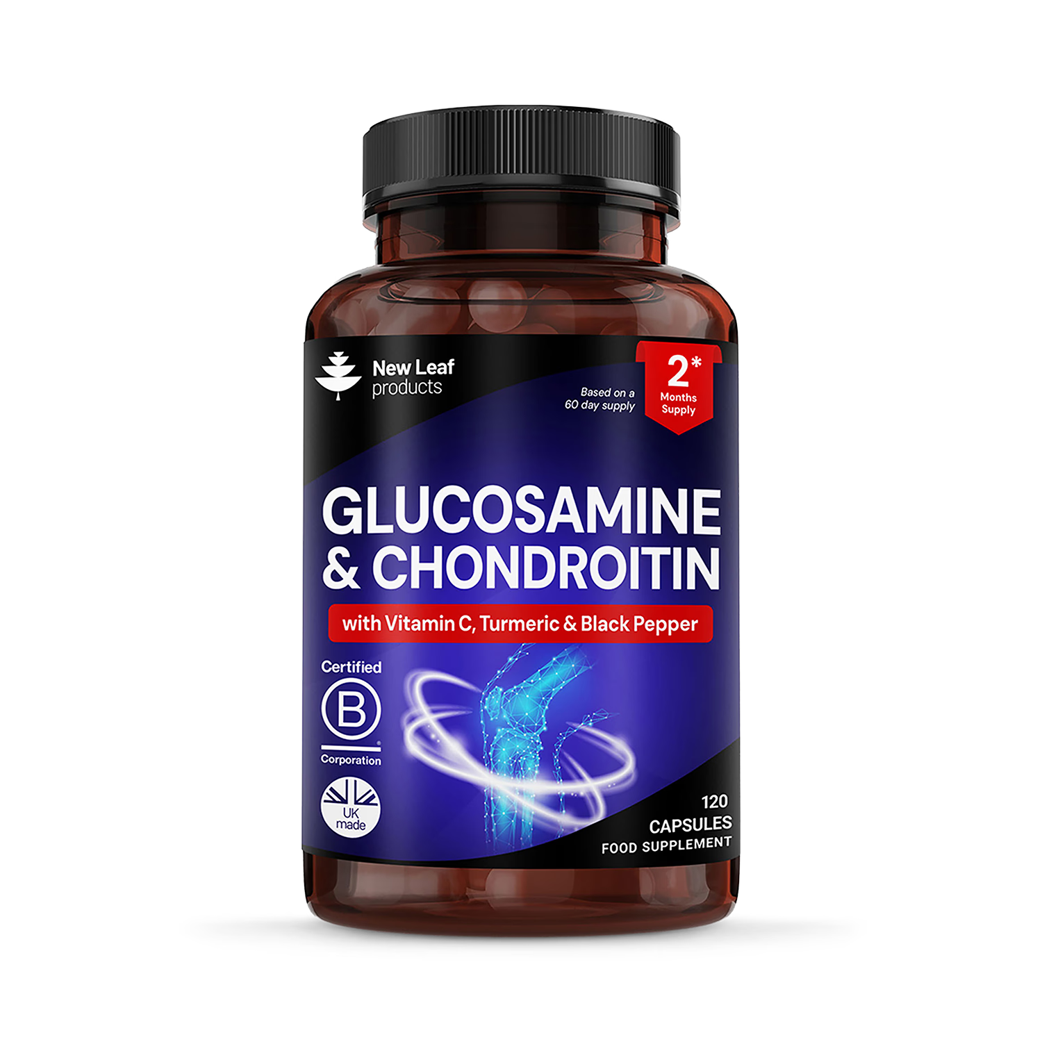 New Leaf glucosamine supplement complex 120 capsules, UK version
