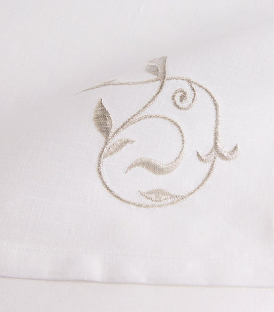 Harrods Dea Linen Embroidered Scroll Napkin 45cm x 45cm- Buy online at McGrocer