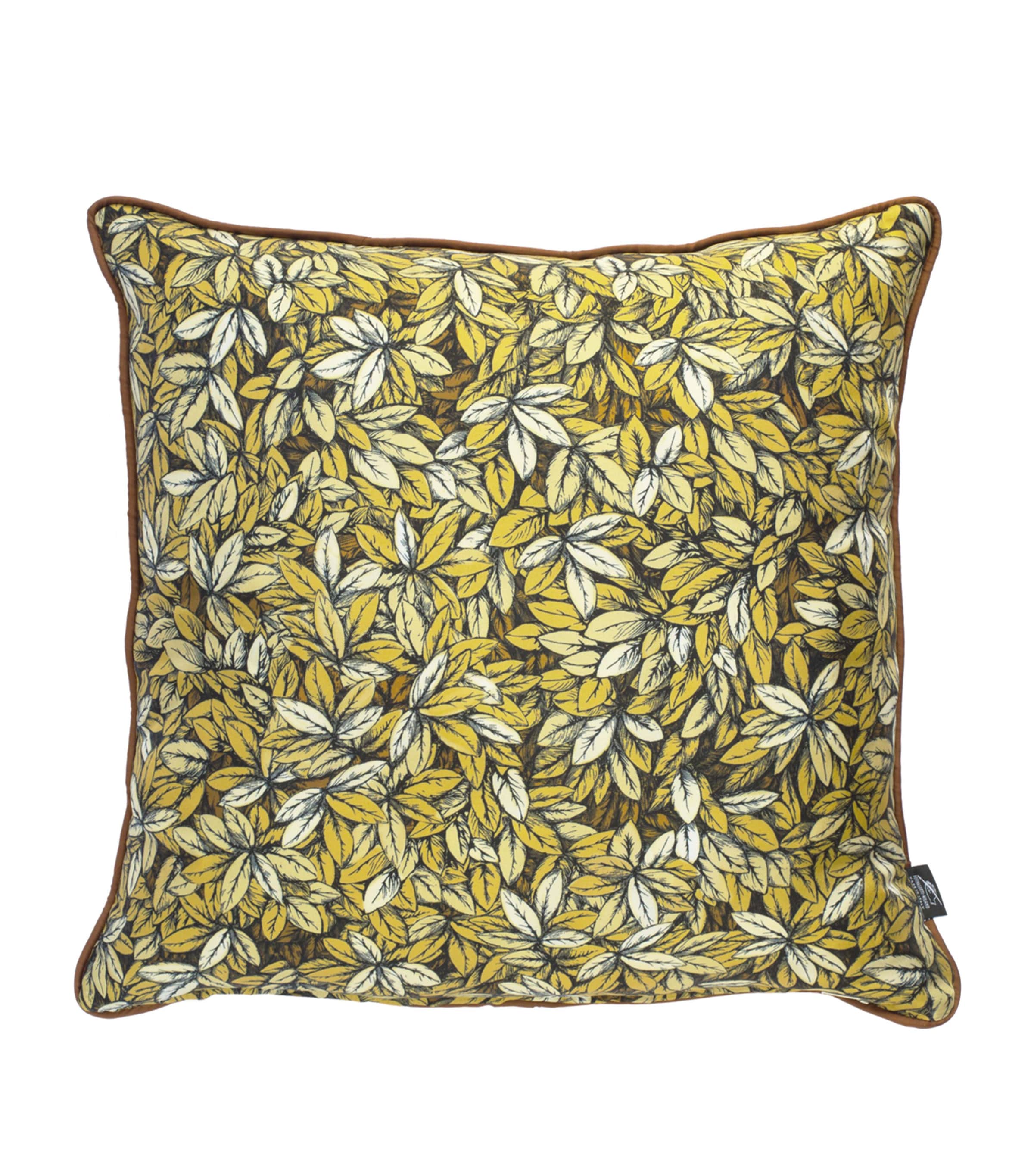Fornasetti silk cushion with owl design, 50cm square - British product