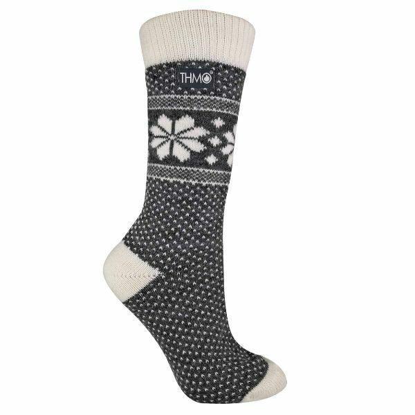 THMO Ladies Vintage Thermal Wool Blend Socks 4-8 UK