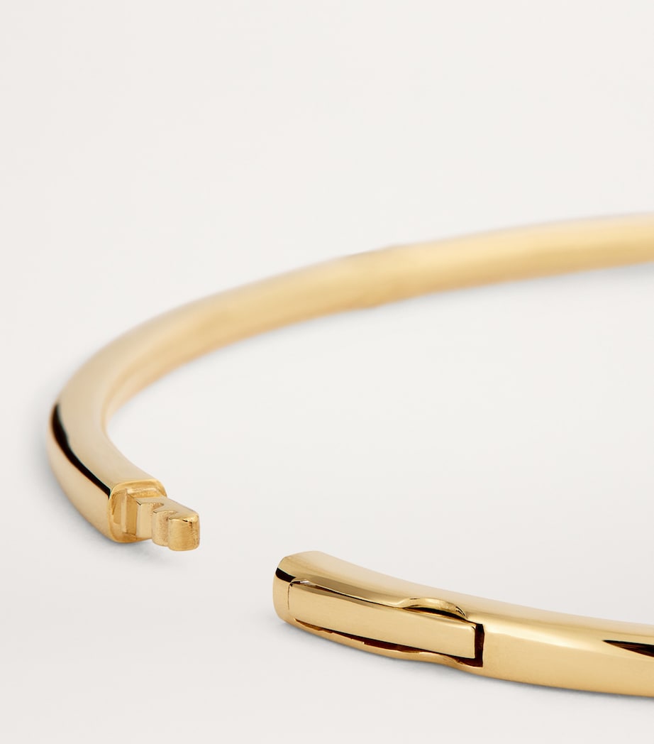 Persée small yellow gold diamond Zeus bangle, imported from the UK