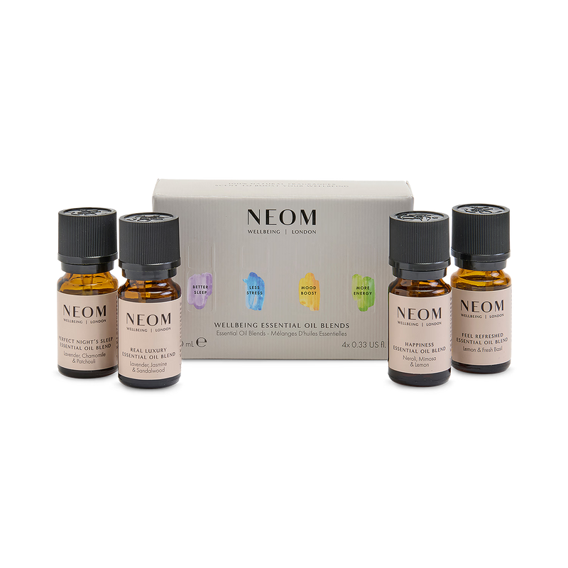 NEOM essential oil blends collection box of four 4 x 10ml - British product