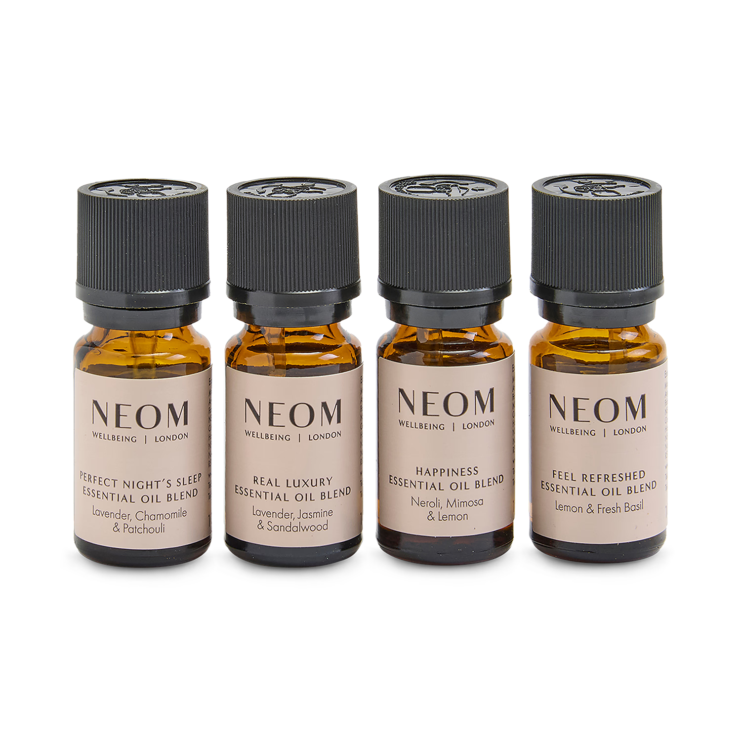 NEOM essential oil blends collection box of four 4 x 10ml - British product