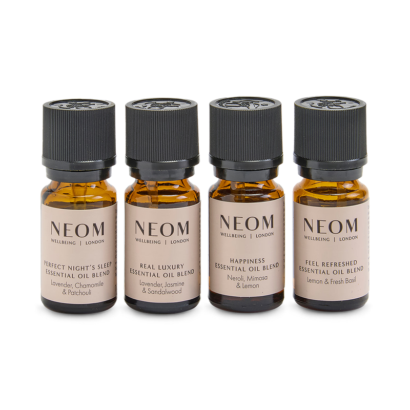 NEOM essential oil blends collection box of four 4 x 10ml - British product