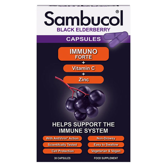 Sambucol Immuno Forte 30 capsules Immune Support Supplements Boots   