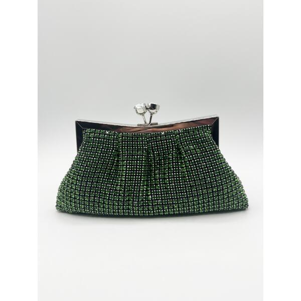 SVNX green crystal clutch bag 24x12x3cm, UK version