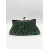 SVNX green crystal clutch bag 24x12x3cm, UK version