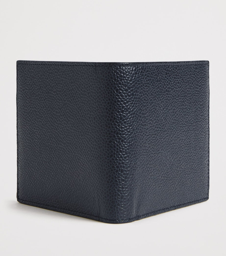Thom Browne pebble grain leather bifold wallet 10x11cm UK version