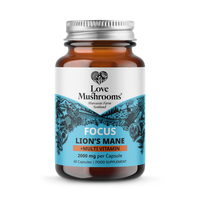Holland & Barrett Love Mushrooms Lion's Mane + Multi Vitamin 2000mg Supplement Capsules, 60 Capsules- Buy online at McGrocer