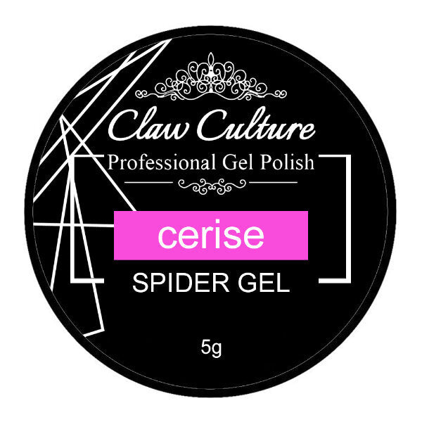 Claw Culture spider gel nail polish Cerise 5g, imported from the UK