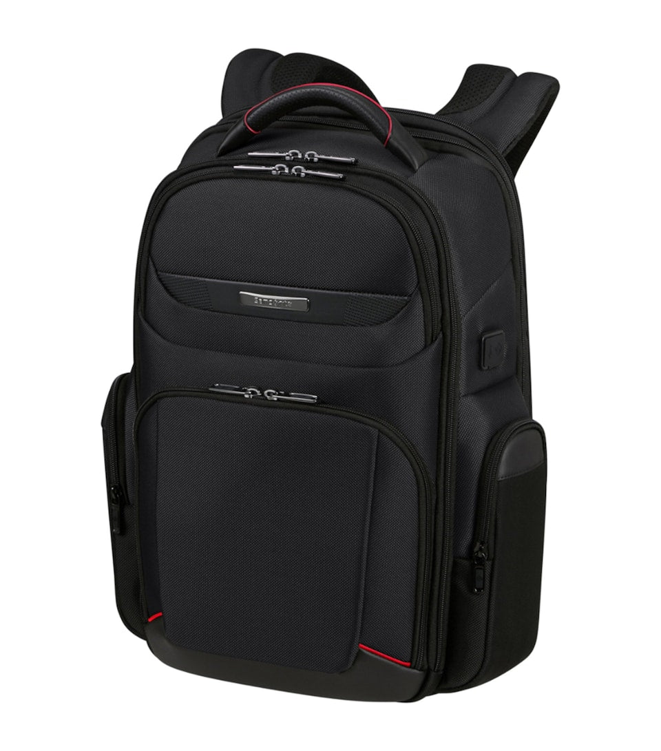 Scratch-Resistant Grained Leather Backpack with Buckle Fastening