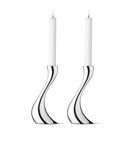 Harrods Georg Jensen Cobra Mittlerer Kerzenhalter Set of 2 - Jetzt bei McGrocer kaufen