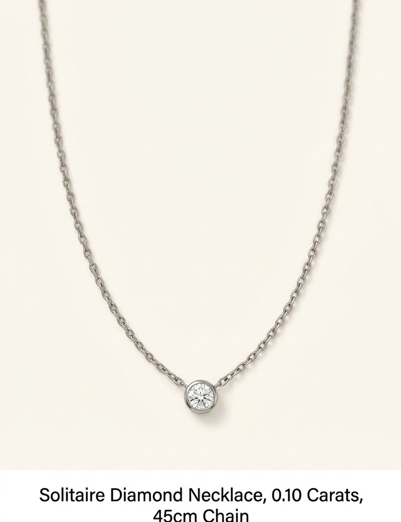 Cartier d'Amour extra-small 18ct white gold diamond necklace - British product