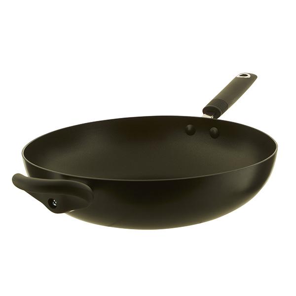 Habitat Aluminium Stirfry Pan Black GOODS Sainsburys   