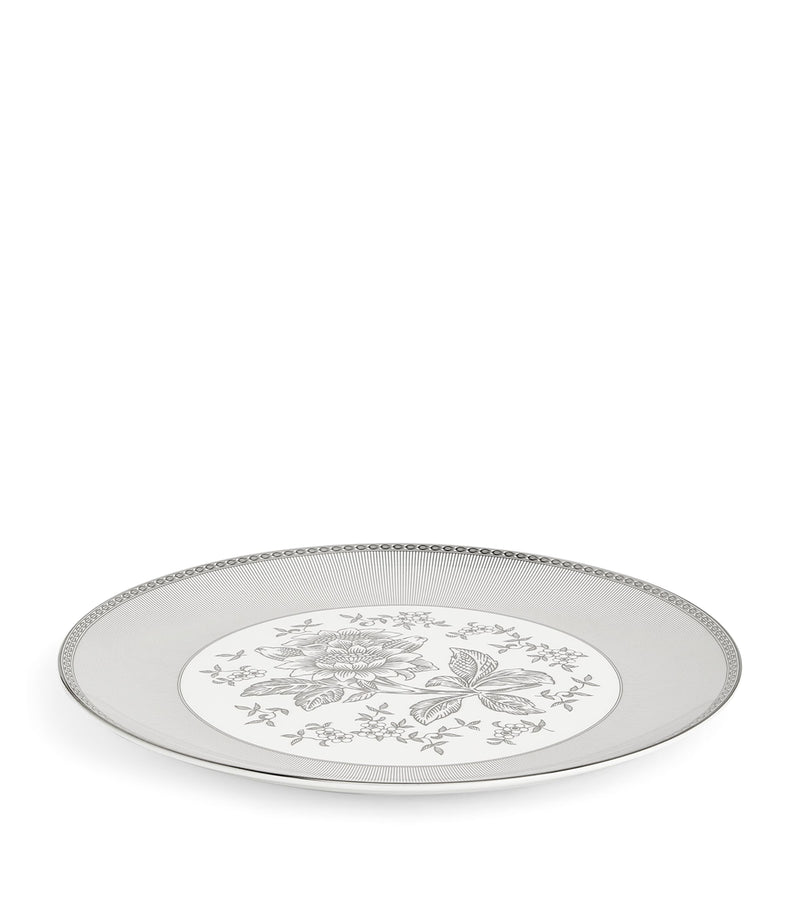 Wedgwood bone china Silver Tonquin plate 34cm (British brand)