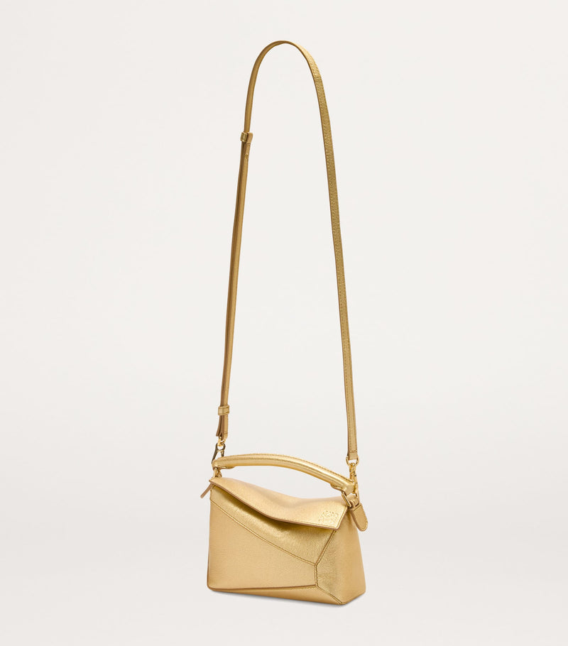 LOEWE mini metallic leather Puzzle top-handle bag, UK version