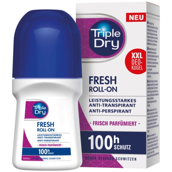 DNR Triple Dry Fresh Roll On 50ml - British product