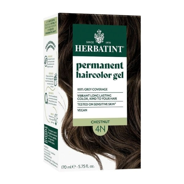 Herbatint hair colour chestnut 4N kit, imported from the UK
