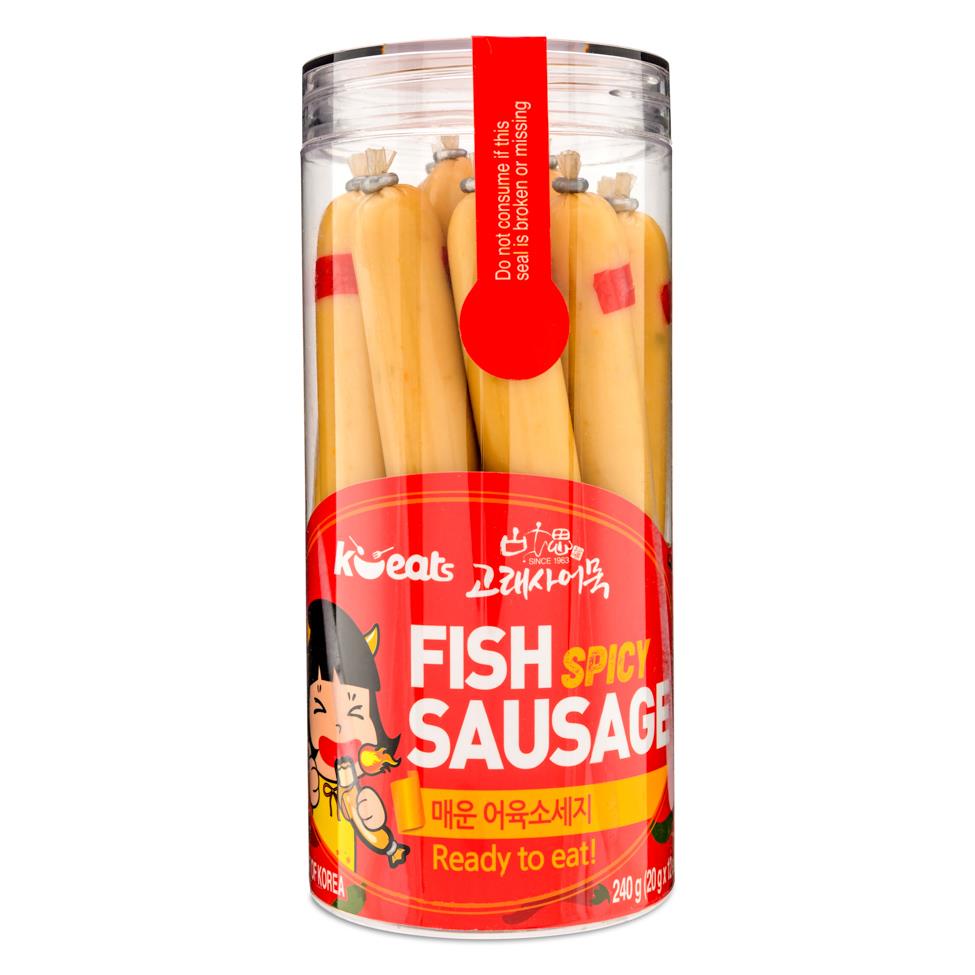 K-Eats fish sausage spicy flavour, UK version