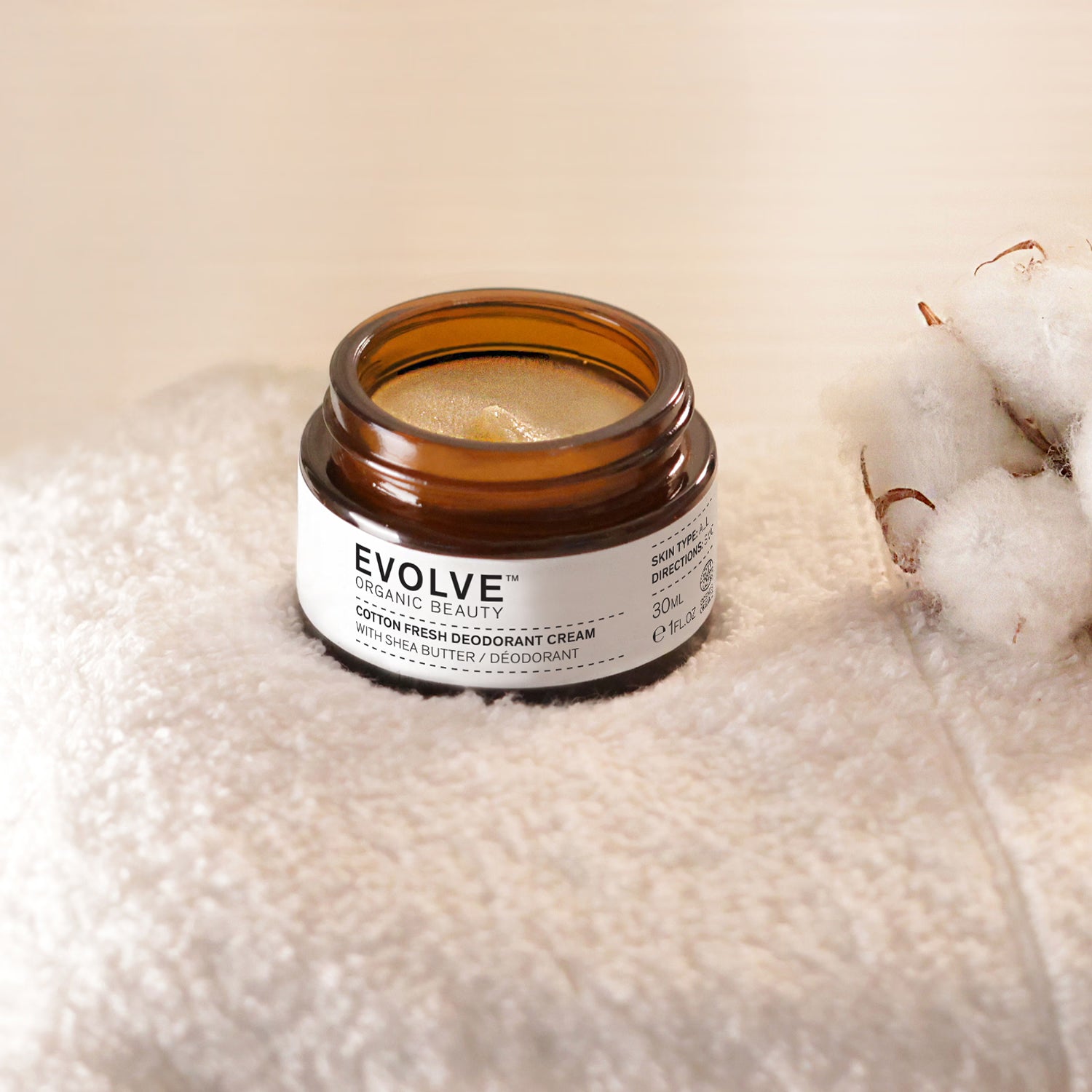 Evolve Cotton Fresh Deodorant Cream 30ml