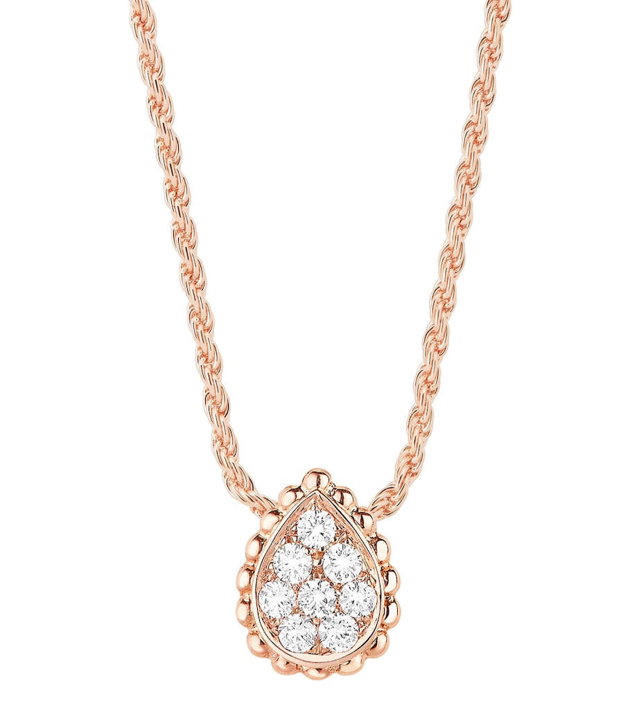 Boucheron Serpent Boheme extra small rose gold diamond necklace - British product