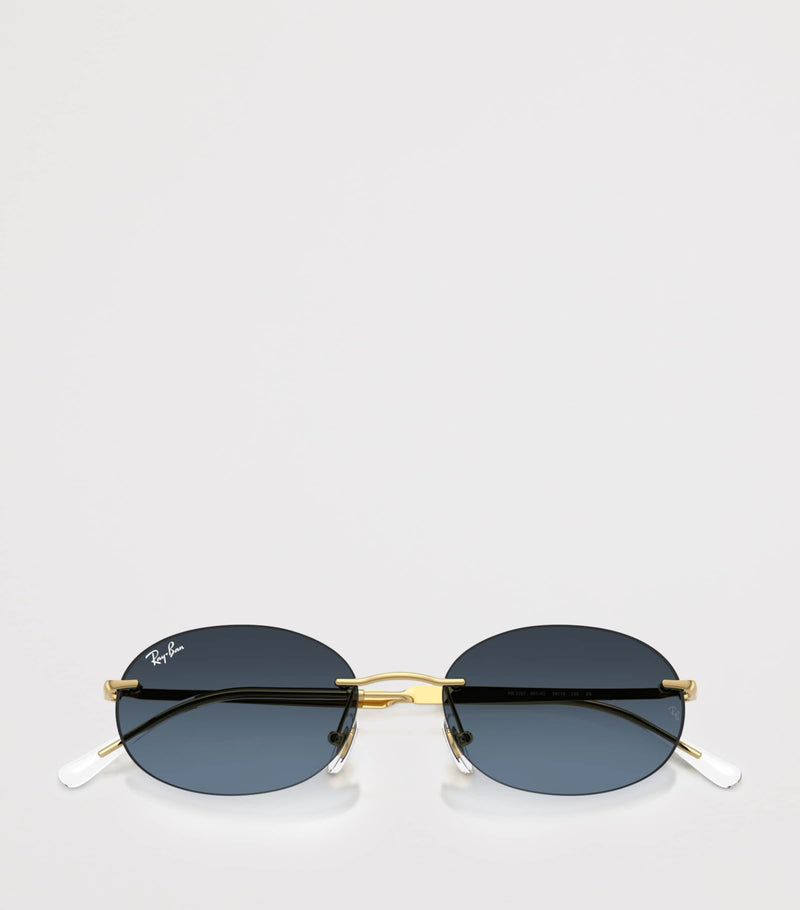 Ray-Ban metal oval sunglasses RB3767, UK version