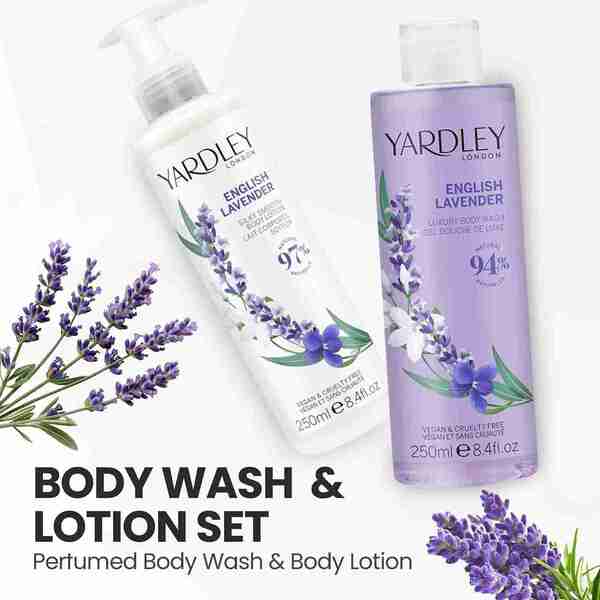 Yardley London English Lavender body wash and lotion set (British brand)