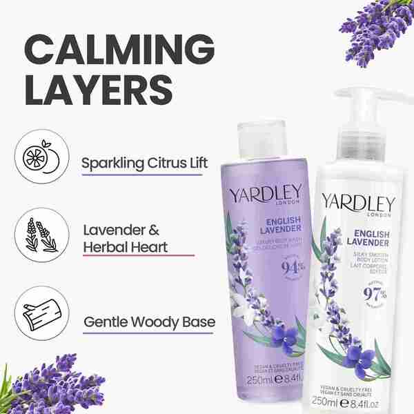Yardley London English Lavender body wash and lotion set (British brand)