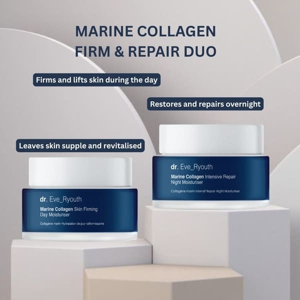 Dr Ever marine collagen moisturiser duo day and night cream (British brand)