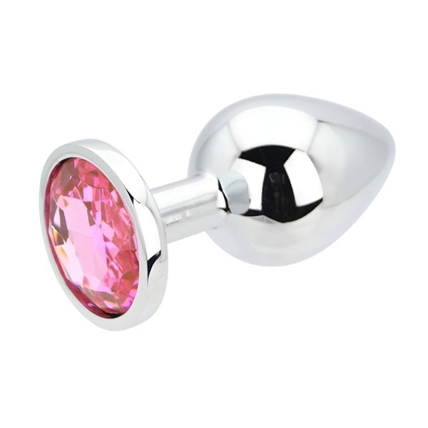 Loving Joy Toosh metal butt plug pink jewel, imported from the UK
