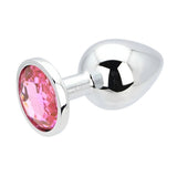 Loving Joy Toosh metal butt plug pink jewel, imported from the UK