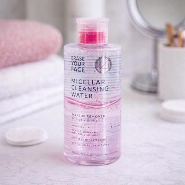 Erase Your Face micellar cleansing water 500ml (British brand)