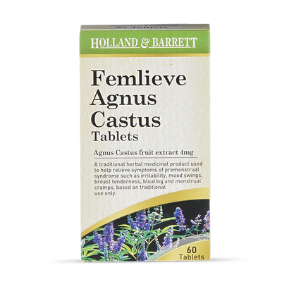 Holland & Barrett Holland & Barrett Femlieve Agnus Castus 4mg 60 Tablets- Buy online at McGrocer