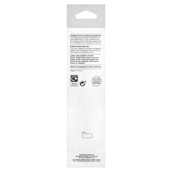 Superdrug dual ended foundation concealer brush (British brand)