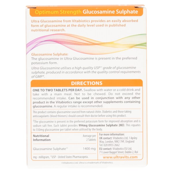 Vitabiotics Ultra Glucosamine 700mg x 60 GOODS Superdrug   