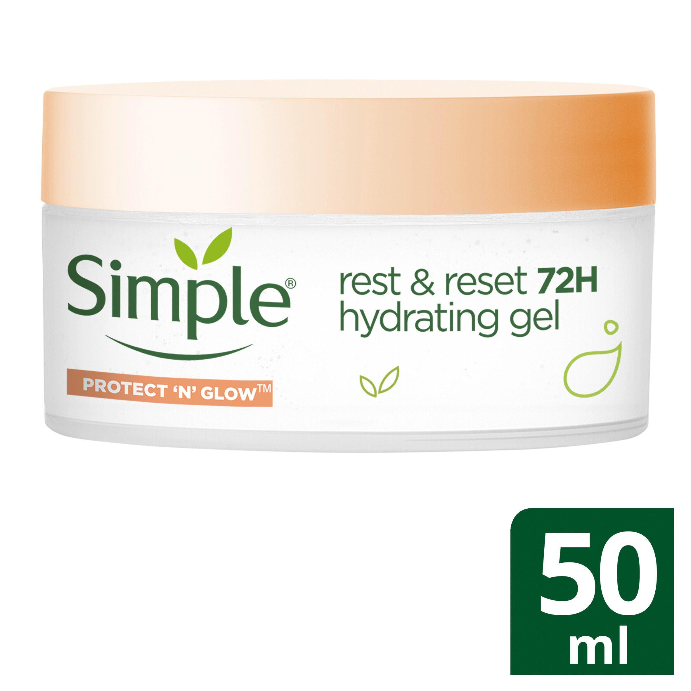 Simple Protect N Glow 72h Hydrating Gel Rest & Reset 50ml GOODS Sainsburys   