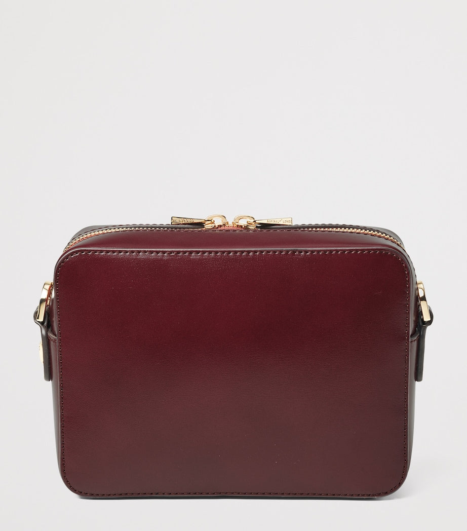 Aspinal of London leather slot weave camera bag, British brand