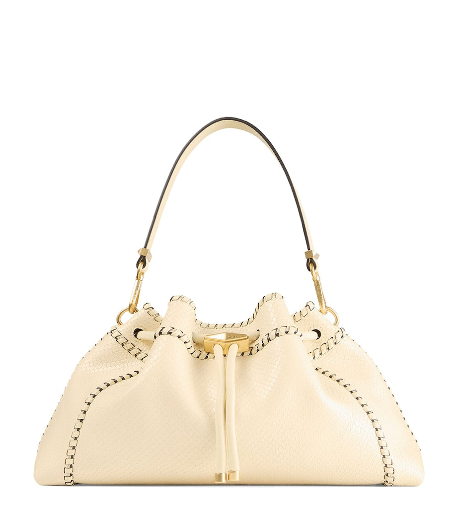 Jimmy Choo Cinch snake-print leather shoulder bag (British brand)