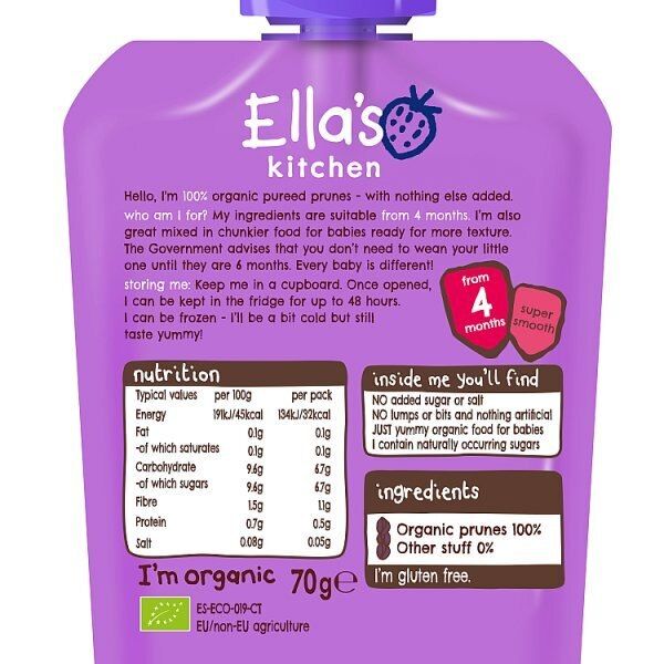 Ella's Kitchen Organic First Tastes Prunes 4m+ 70g GOODS Superdrug   