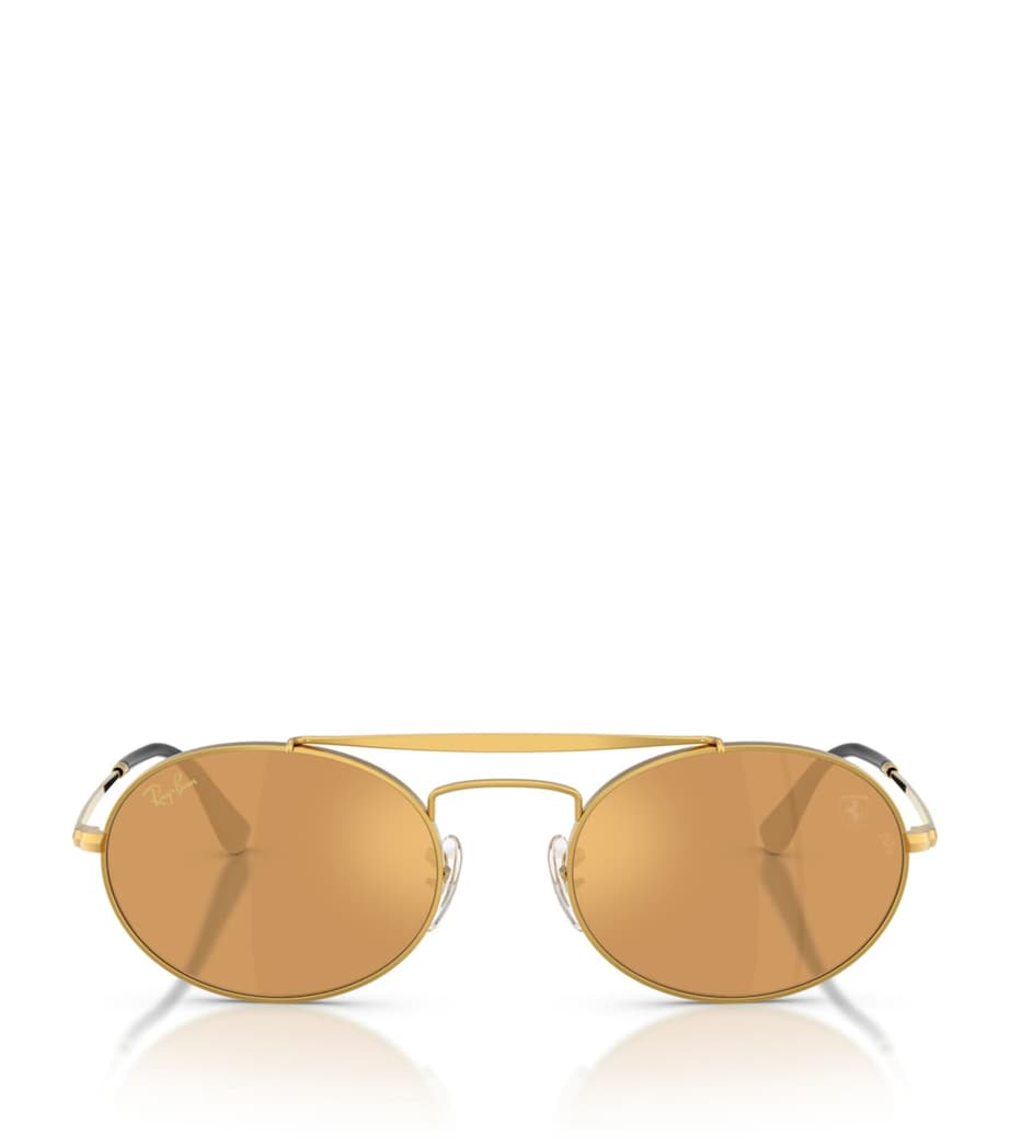 Ray-Ban RB3775M metal oval sunglasses, UK version