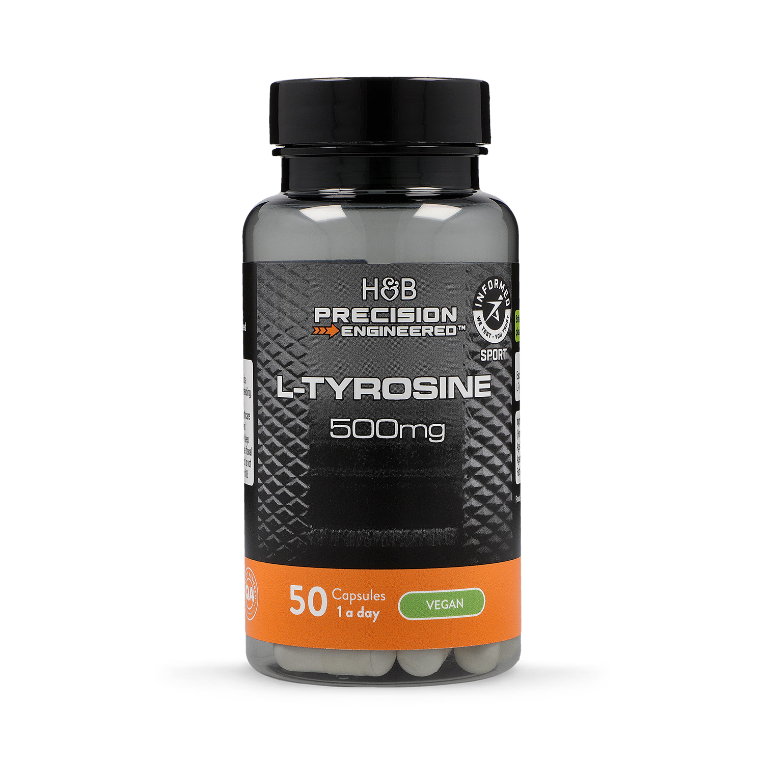 L-Tyrosine 500mg capsules box 50 units, UK version