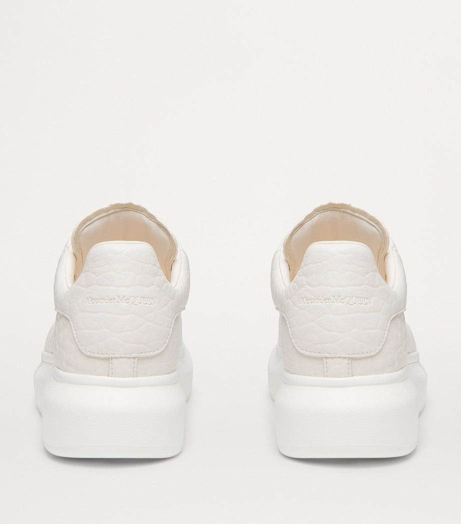 McQueen leather oversized sneakers with platform sole, imported from the UK