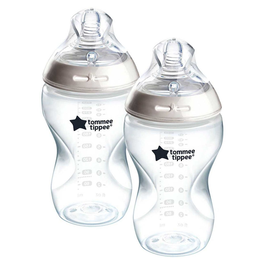 Tommee Tippee Natural Start Anti-Colic Baby Bottle, 340ml, 3+ months, Teat, Anti-Colic Valve, Self-Sterilising, Pack of 2