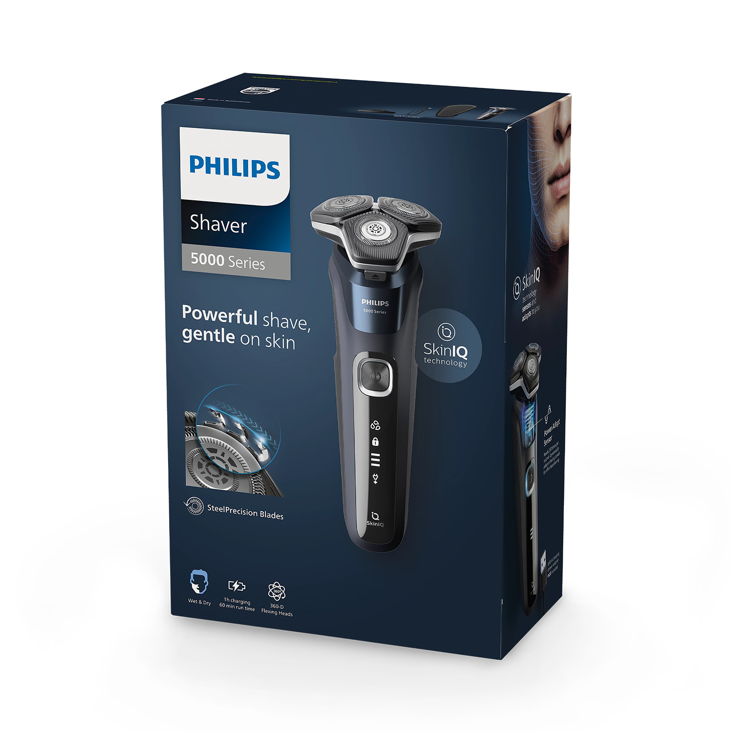 Philips Series 5000 shaver with SkinIQ technology, UK version