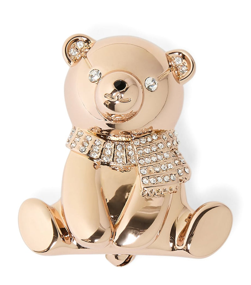 Max Mara teddy bear brooch gold-tone (British brand)