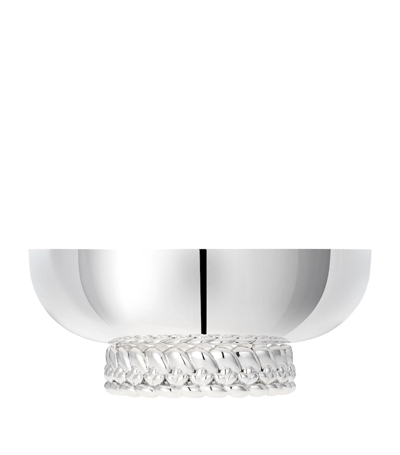 Christofle silver-plated Babylone bowl 17cm - British product
