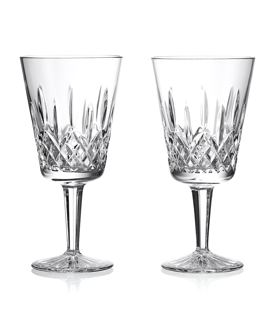 Waterford Lismore medium crystal goblets set of 2 360ml (British brand)