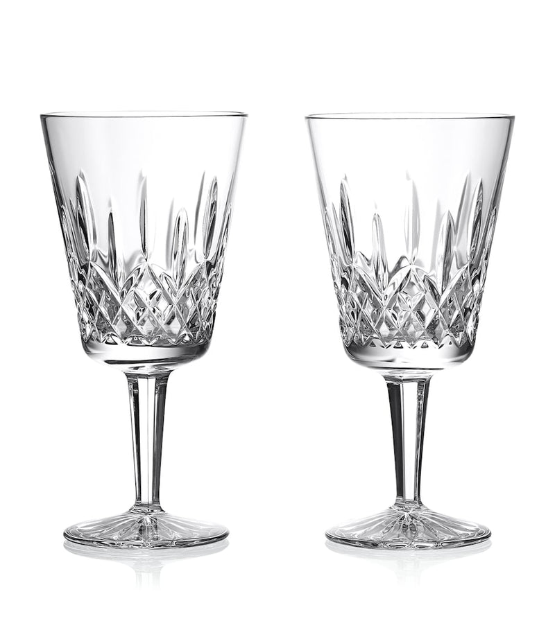 Waterford Lismore medium crystal goblets set of 2 360ml (British brand)