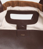 Maje leather and suede Milpi tote bag, imported from the UK